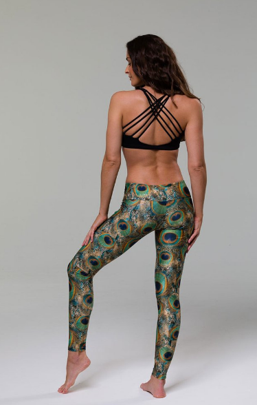 Image Title Onzie Long Legging - Green Peacock